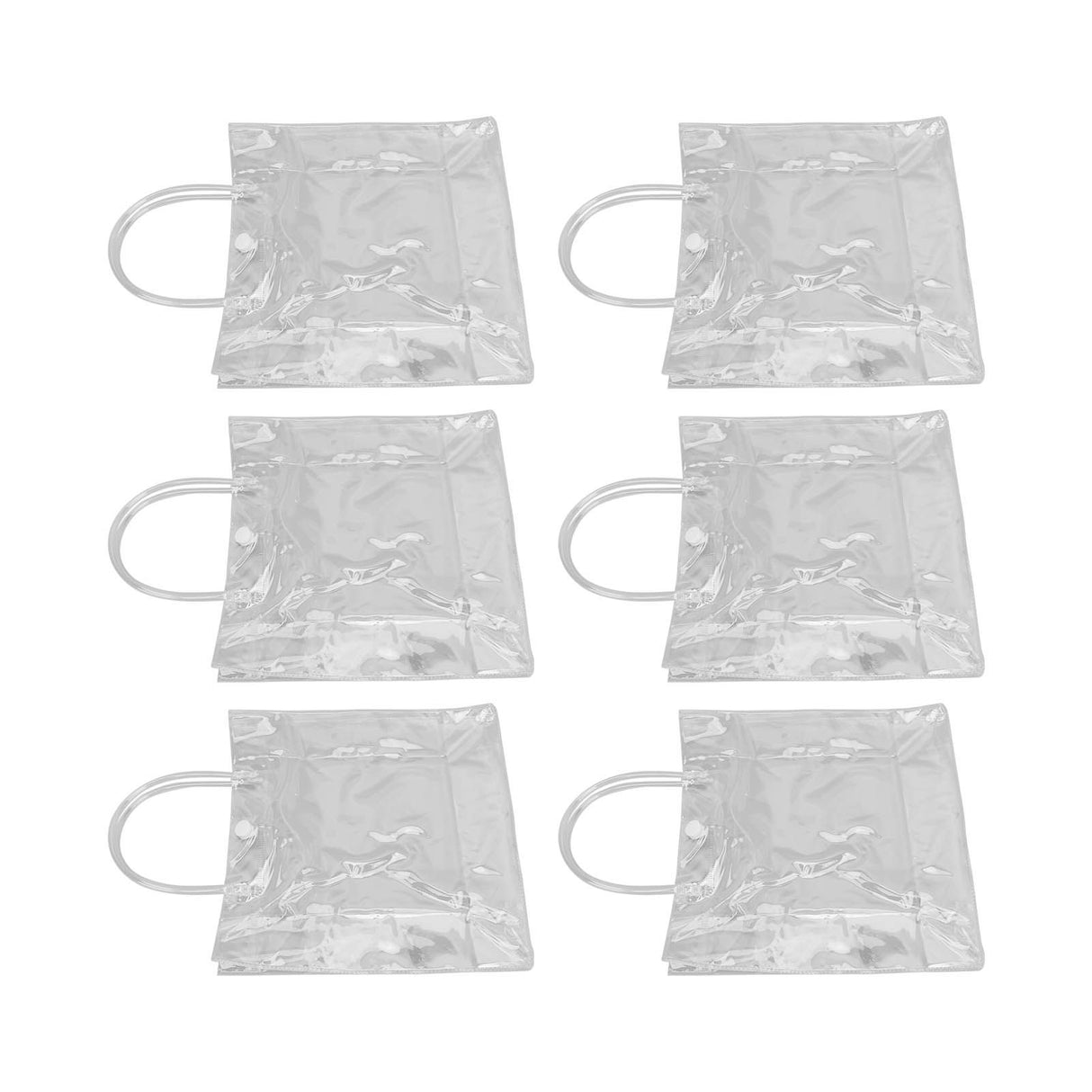 20pcs Transparent Gift Bags Large Capacity Simple Multifunctional 20cmx20cmx8cm PVC Goodie Wrap Bags for Flower Candy