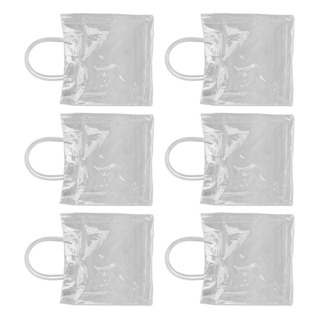 20pcs Transparent Gift Bags Large Capacity Simple Multifunctional 20cmx20cmx8cm PVC Goodie Wrap Bags for Flower Candy