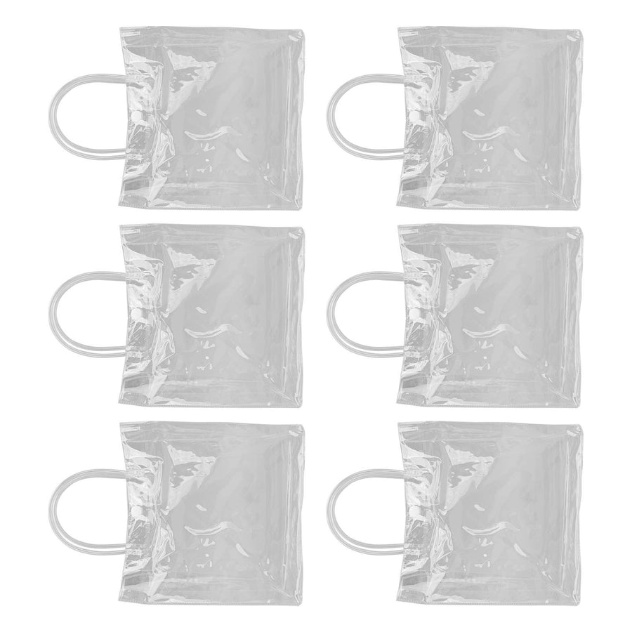 20pcs Transparent Gift Bags Large Capacity Simple Multifunctional 20cmx20cmx8cm PVC Goodie Wrap Bags for Flower Candy