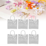 20pcs Transparent Gift Bags Large Capacity Simple Multifunctional 20cmx20cmx8cm PVC Goodie Wrap Bags for Flower Candy - Extra Image