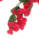 2PCS Artificial Violet Hanging Flowers Simulation Plastic Fake Plants for Decoration Garden Patio Wedding Porch Outdoor Rose Red - Extra Image