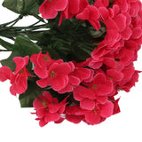 2PCS Artificial Violet Hanging Flowers Simulation Plastic Fake Plants for Decoration Garden Patio Wedding Porch Outdoor Rose Red