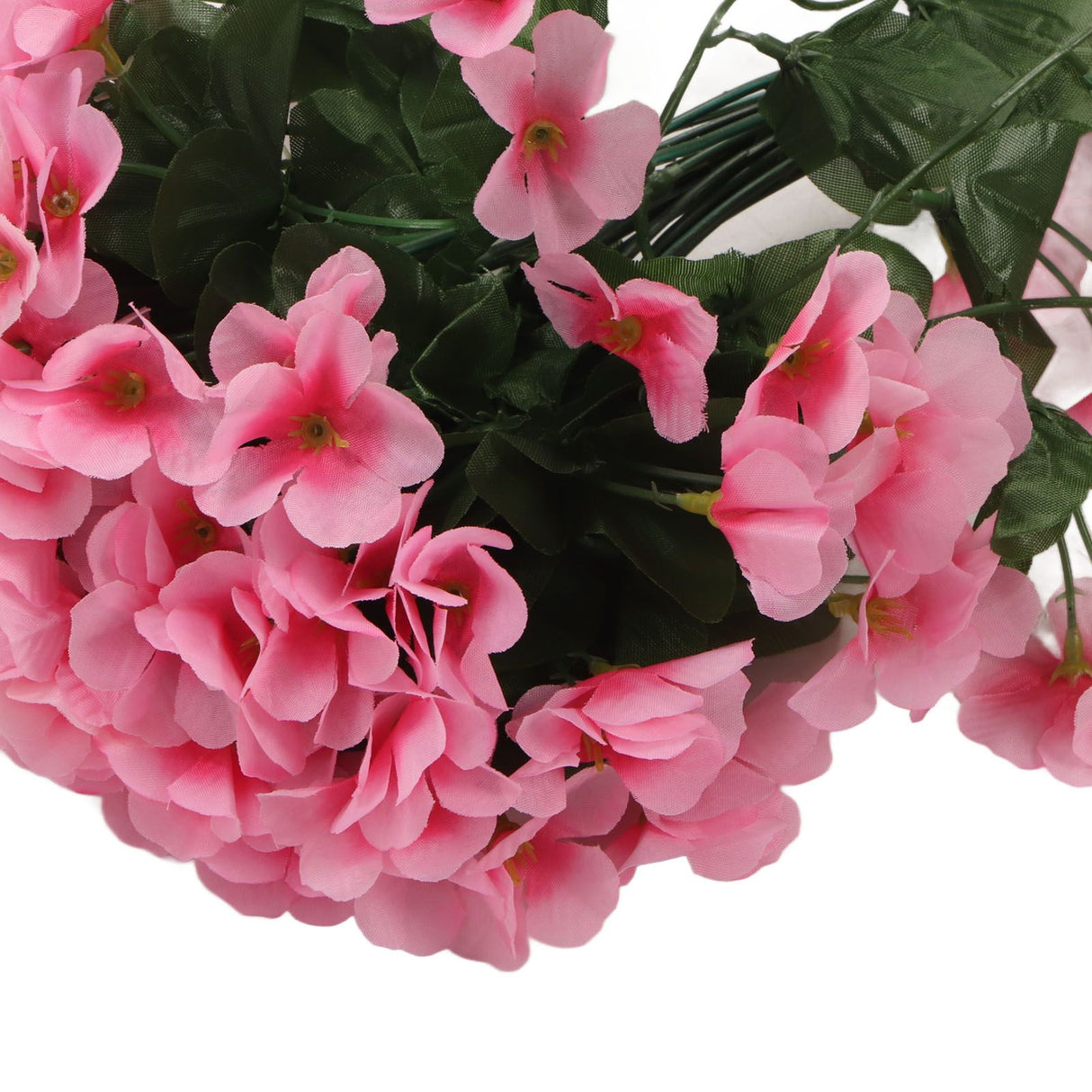 2PCS Artificial Violet Hanging Flowers Simulation Plastic Fake Plants for Decoration Garden Patio Wedding Porch Outdoor Pink