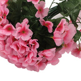 2PCS Artificial Violet Hanging Flowers Simulation Plastic Fake Plants for Decoration Garden Patio Wedding Porch Outdoor Pink