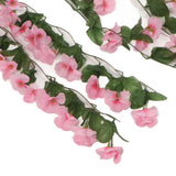 2PCS Artificial Violet Hanging Flowers Simulation Plastic Fake Plants for Decoration Garden Patio Wedding Porch Outdoor Pink - Extra Image