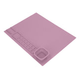 Silicone Painting Mat with Cup DIY Cultivate Artistic Talent Easy To Wipe Silicone Art Mat for Boys Girls Art Supplies Pink