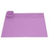 Silicone Painting Mat with Cup DIY Cultivate Artistic Talent Easy To Wipe Silicone Art Mat for Boys Girls Art Supplies Purple