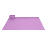 Silicone Painting Mat with Cup DIY Cultivate Artistic Talent Easy To Wipe Silicone Art Mat for Boys Girls Art Supplies Purple - Extra Image
