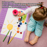 Silicone Painting Mat with Cup DIY Cultivate Artistic Talent Easy To Wipe Silicone Art Mat for Boys Girls Art Supplies Purple