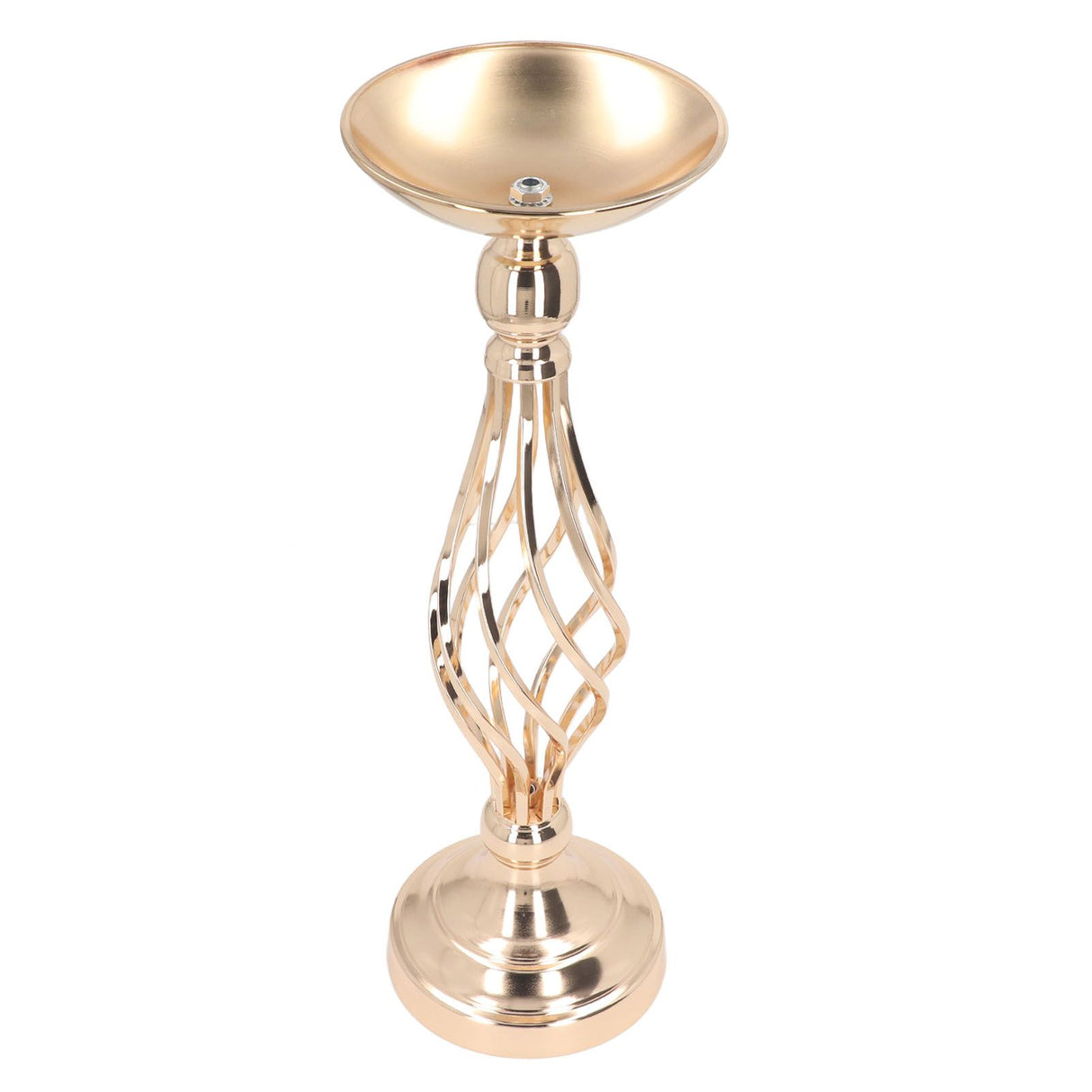 Table Candlestick Ornament Iron Twisted Curb Candle Holder Decorative Ornament Wedding Candlestick Decoration Gold S