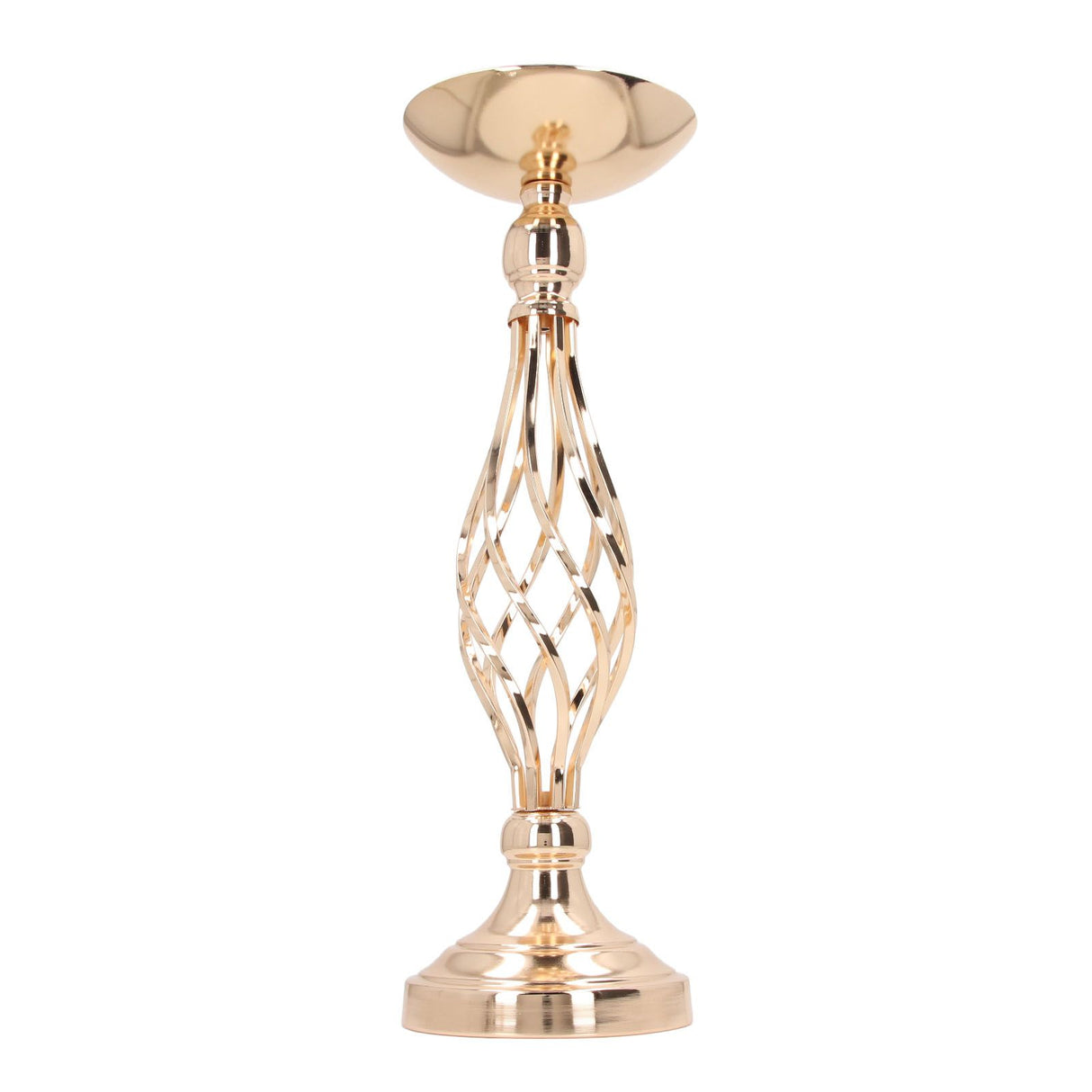 Table Candlestick Ornament Iron Twisted Curb Candle Holder Decorative Ornament Wedding Candlestick Decoration Gold S
