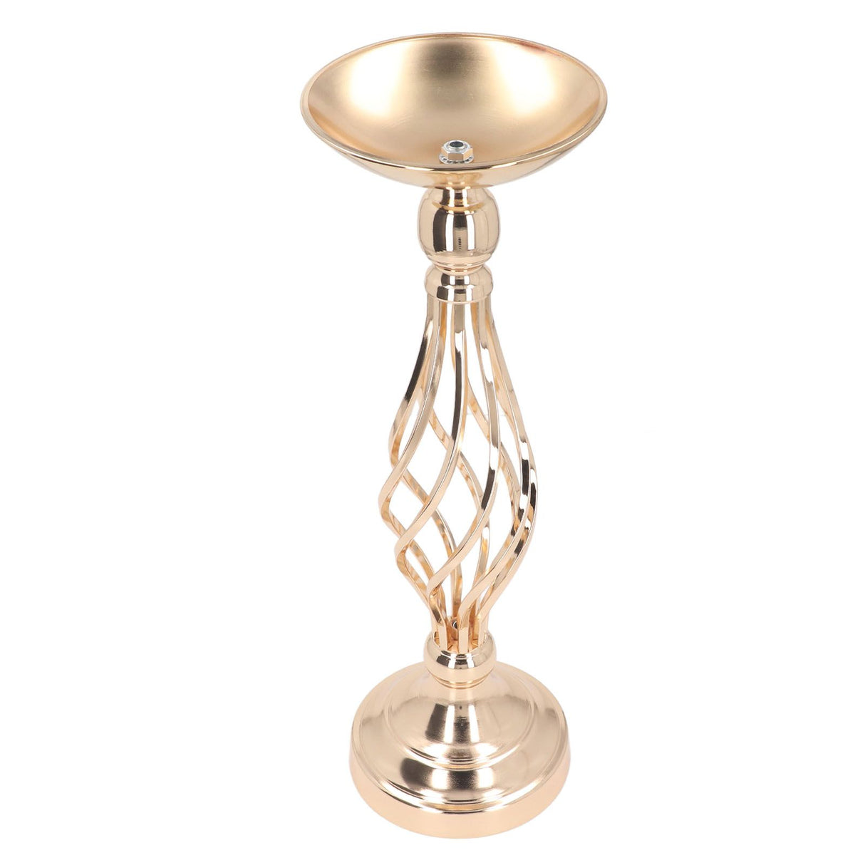 Table Candlestick Ornament Iron Twisted Curb Candle Holder Decorative Ornament Wedding Candlestick Decoration Gold S