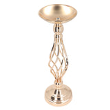 Table Candlestick Ornament Iron Twisted Curb Candle Holder Decorative Ornament Wedding Candlestick Decoration Gold S - Close-Up Angle