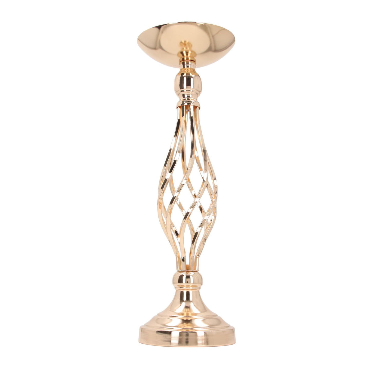 Table Candlestick Ornament Iron Twisted Curb Candle Holder Decorative Ornament Wedding Candlestick Decoration Gold S