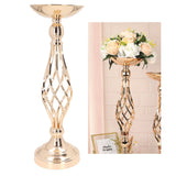 Table Candlestick Ornament Iron Twisted Curb Candle Holder Decorative Ornament Wedding Candlestick Decoration Gold S