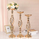 Table Candlestick Ornament Iron Twisted Curb Candle Holder Decorative Ornament Wedding Candlestick Decoration Gold S