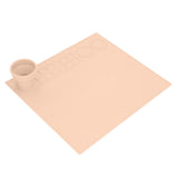Silicone Painting Mat Prevent Slip Thick Large Kids Craft Art Mat with Cup for Doodling DIY Orange