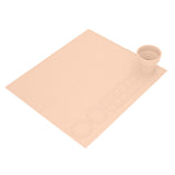 Silicone Painting Mat Prevent Slip Thick Large Kids Craft Art Mat with Cup for Doodling DIY Orange
