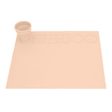 Silicone Painting Mat Prevent Slip Thick Large Kids Craft Art Mat with Cup for Doodling DIY Orange