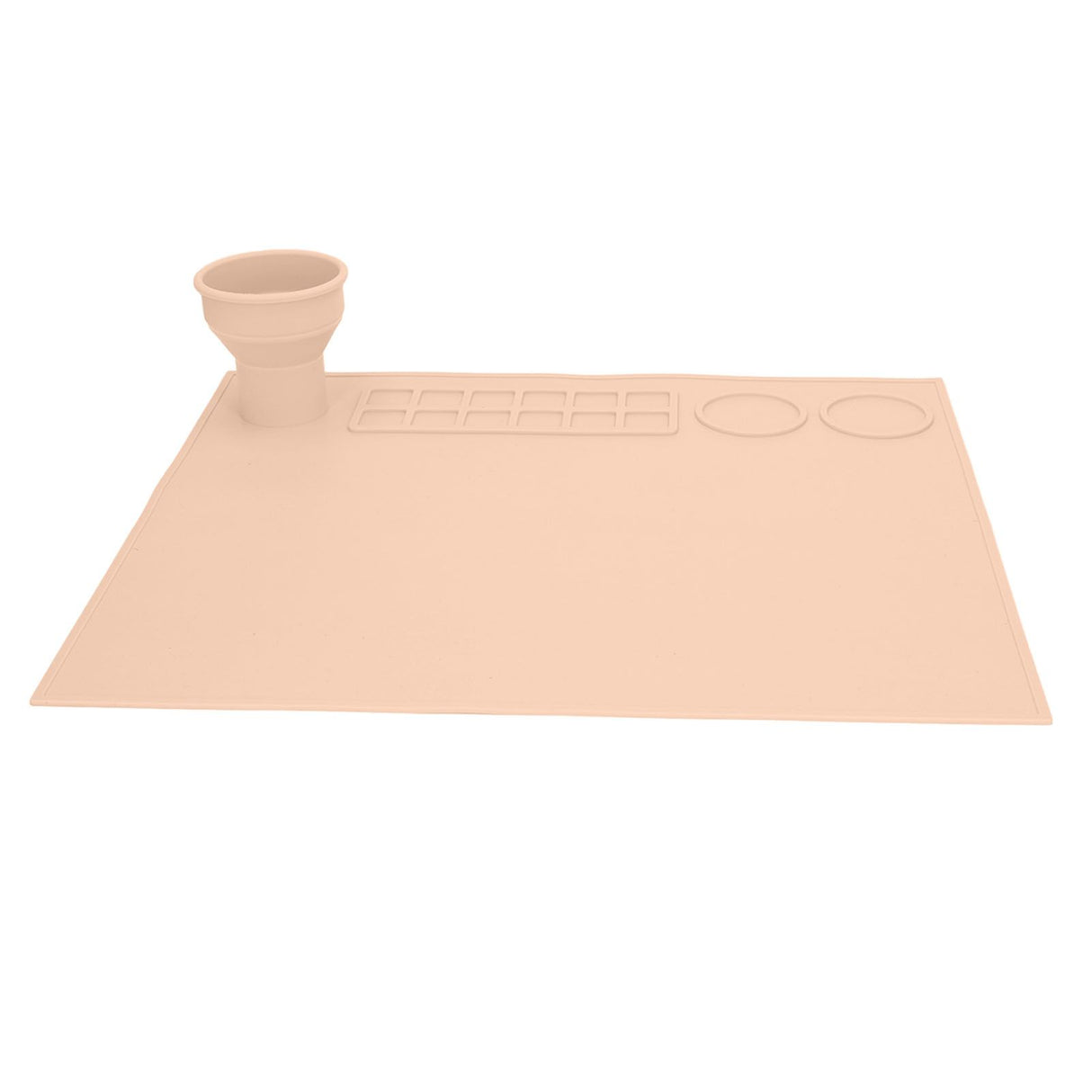 Silicone Painting Mat Prevent Slip Thick Large Kids Craft Art Mat with Cup for Doodling DIY Orange