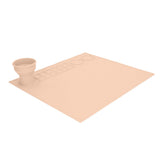 Silicone Painting Mat Prevent Slip Thick Large Kids Craft Art Mat with Cup for Doodling DIY Orange