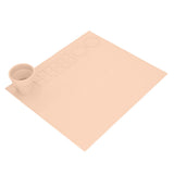 Silicone Painting Mat Prevent Slip Thick Large Kids Craft Art Mat with Cup for Doodling DIY Orange