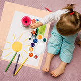 Silicone Painting Mat Prevent Slip Thick Large Kids Craft Art Mat with Cup for Doodling DIY Orange - Extra Image