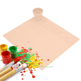 Silicone Painting Mat Prevent Slip Thick Large Kids Craft Art Mat with Cup for Doodling DIY Orange