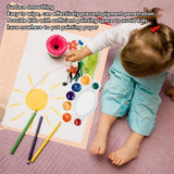 Silicone Painting Mat Prevent Slip Thick Large Kids Craft Art Mat with Cup for Doodling DIY Orange