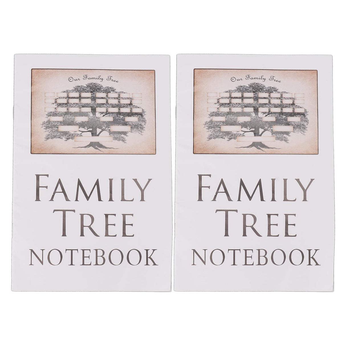 2Pcs Family Tree Notebook 16 Pages Double Sides Family History Record Book Workbook for Family Office Stationery
