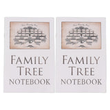 2Pcs Family Tree Notebook 16 Pages Double Sides Family History Record Book Workbook for Family Office Stationery