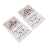 2Pcs Family Tree Notebook 16 Pages Double Sides Family History Record Book Workbook for Family Office Stationery - 45-Degree Angle