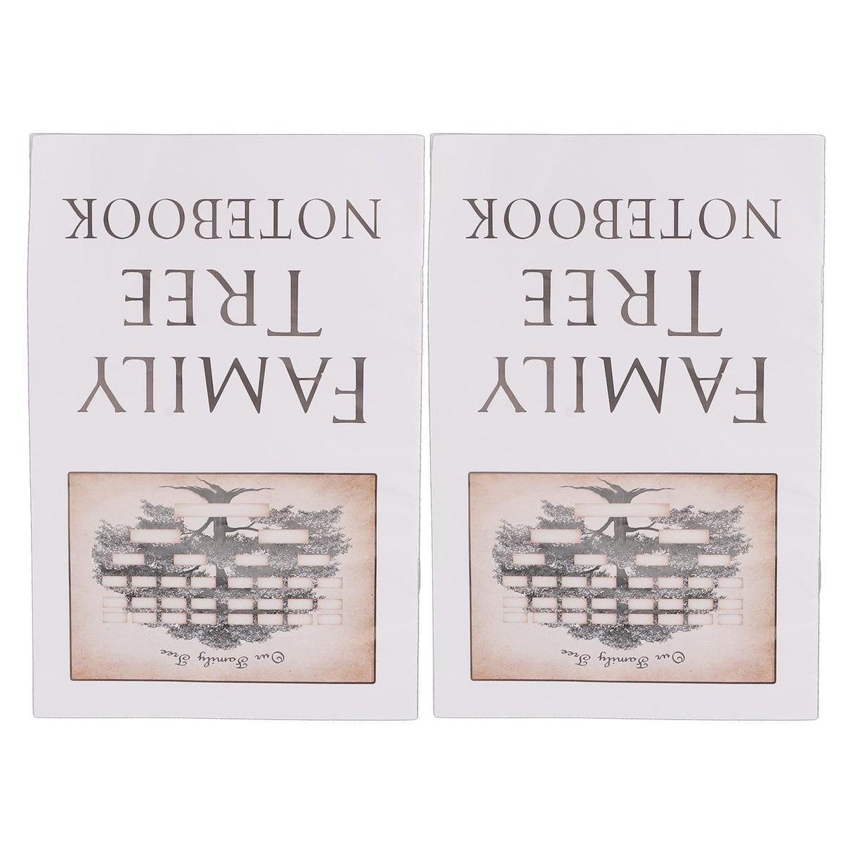 2Pcs Family Tree Notebook 16 Pages Double Sides Family History Record Book Workbook for Family Office Stationery