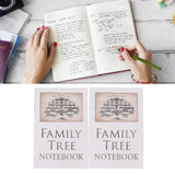 2Pcs Family Tree Notebook 16 Pages Double Sides Family History Record Book Workbook for Family Office Stationery - Extra Image