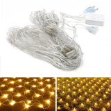 Net Mesh String LED Lights 4.9x4.9ft Waterproof Outdoor Christmas Net Lights for Christmas Outdoor Wedding - Side View