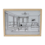 LED Illuminated Wall Art Lighted Decor Light Shadow Photo Frame Painting 3 Colours Dimmable for Bedroom Living Room L Model 1 - 45-Degree Angle