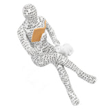 Women Thinker Statue Unique Resin Pulp Reading Women Figurine Decor for Home Office Library W310 11 - Top-Down View