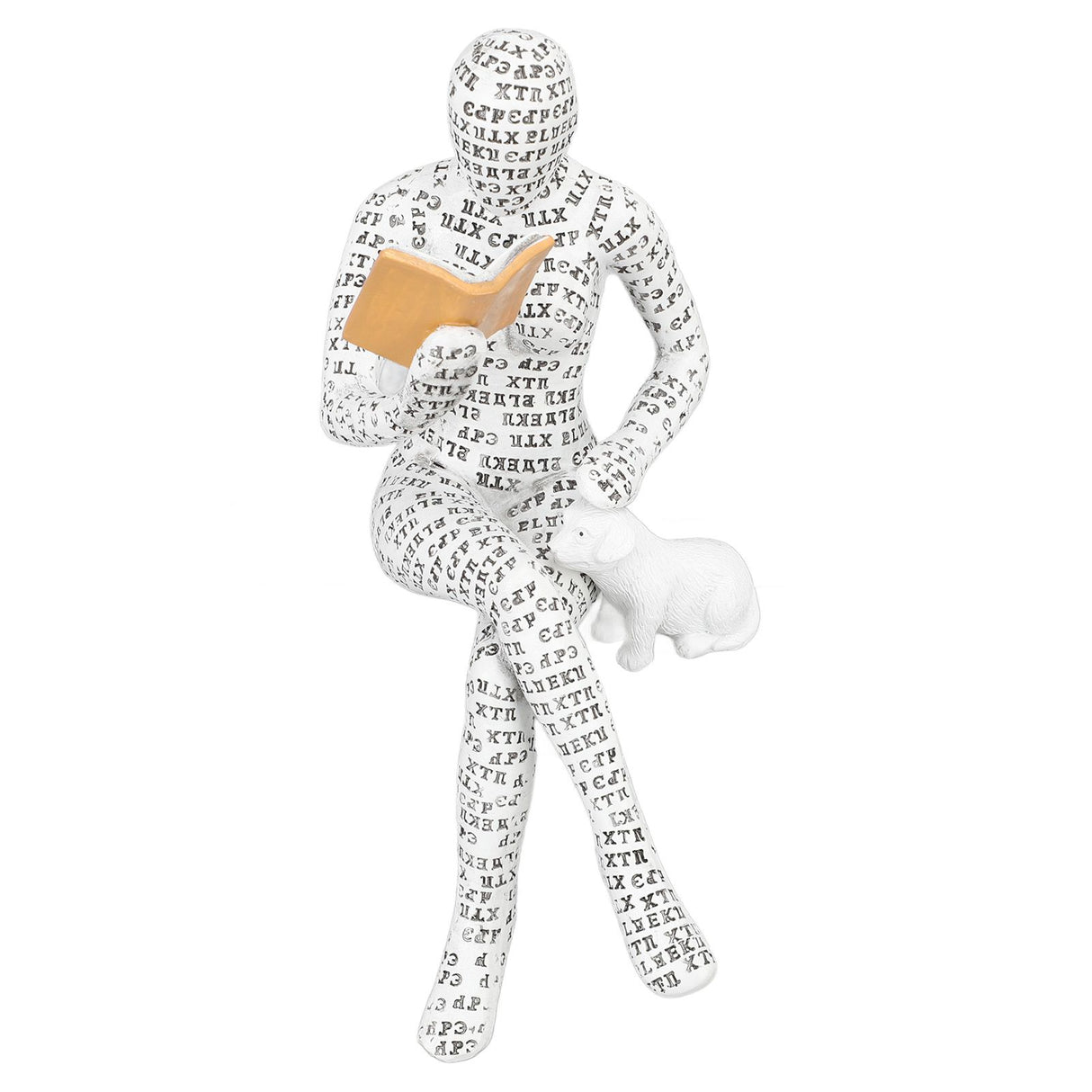 Women Thinker Statue Unique Resin Pulp Reading Women Figurine Decor for Home Office Library W310 11