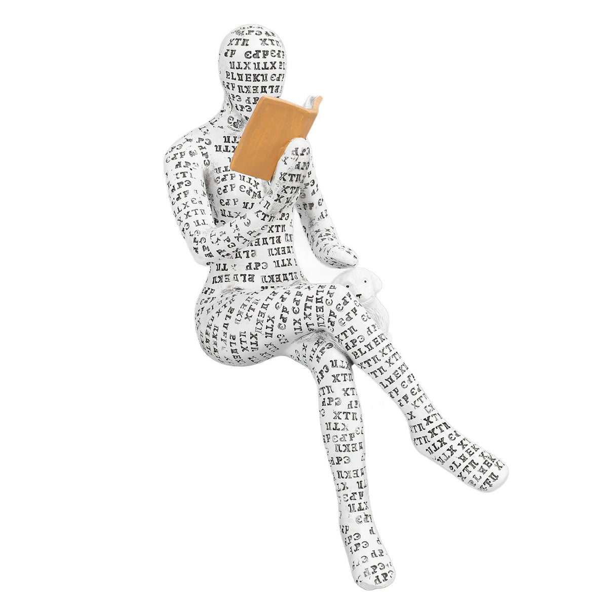 Women Thinker Statue Unique Resin Pulp Reading Women Figurine Decor for Home Office Library W310 11