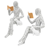 Women Thinker Statue Unique Resin Pulp Reading Women Figurine Decor for Home Office Library W310 11 - Extra Image