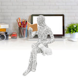Women Thinker Statue Unique Resin Pulp Reading Women Figurine Decor for Home Office Library W310 11