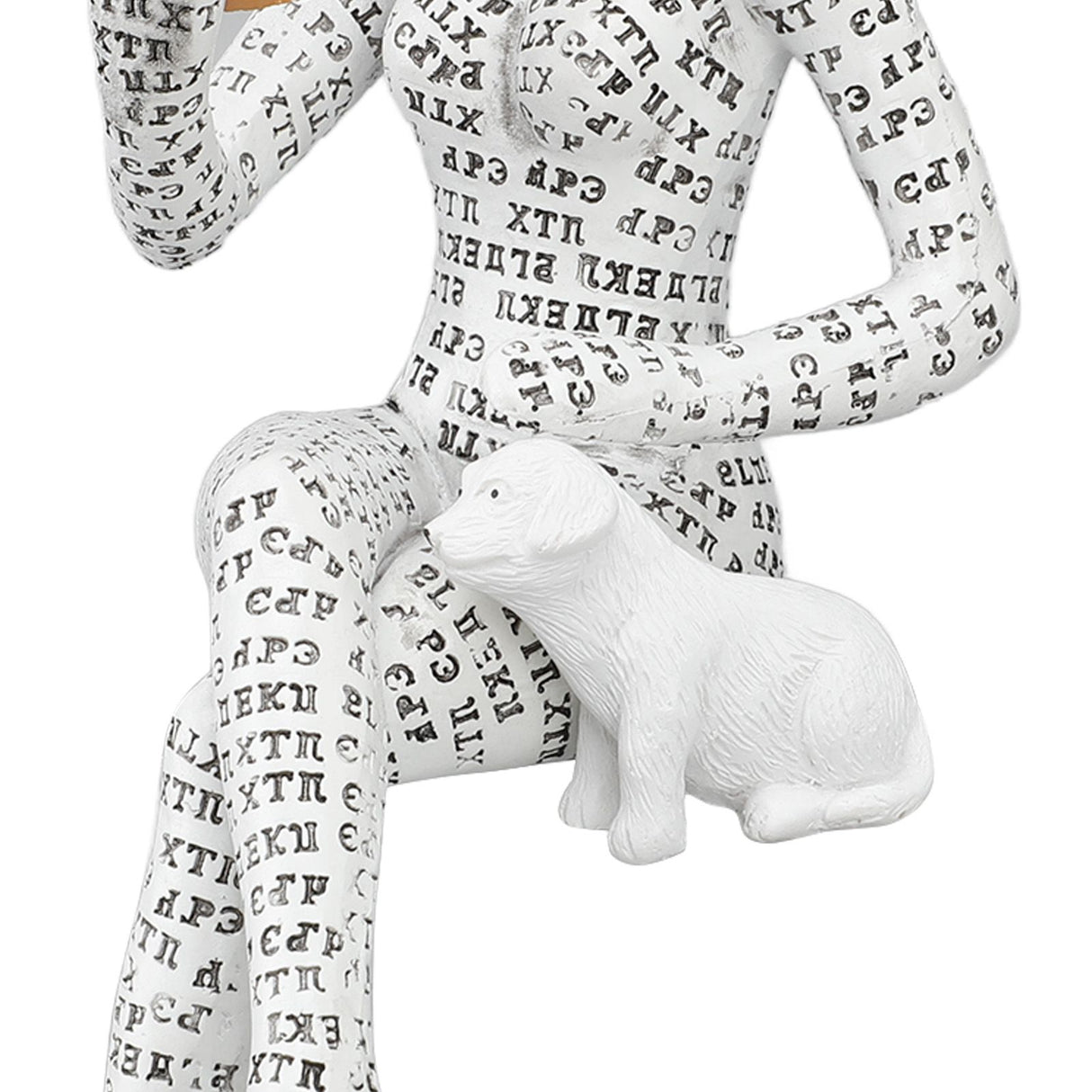 Women Thinker Statue Unique Resin Pulp Reading Women Figurine Decor for Home Office Library W310 11