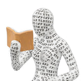 Women Thinker Statue Unique Resin Pulp Reading Women Figurine Decor for Home Office Library W310 11