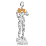 Women Thinker Statue Unique Resin Pulp Reading Women Figurine Decor for Home Office Library W310 12