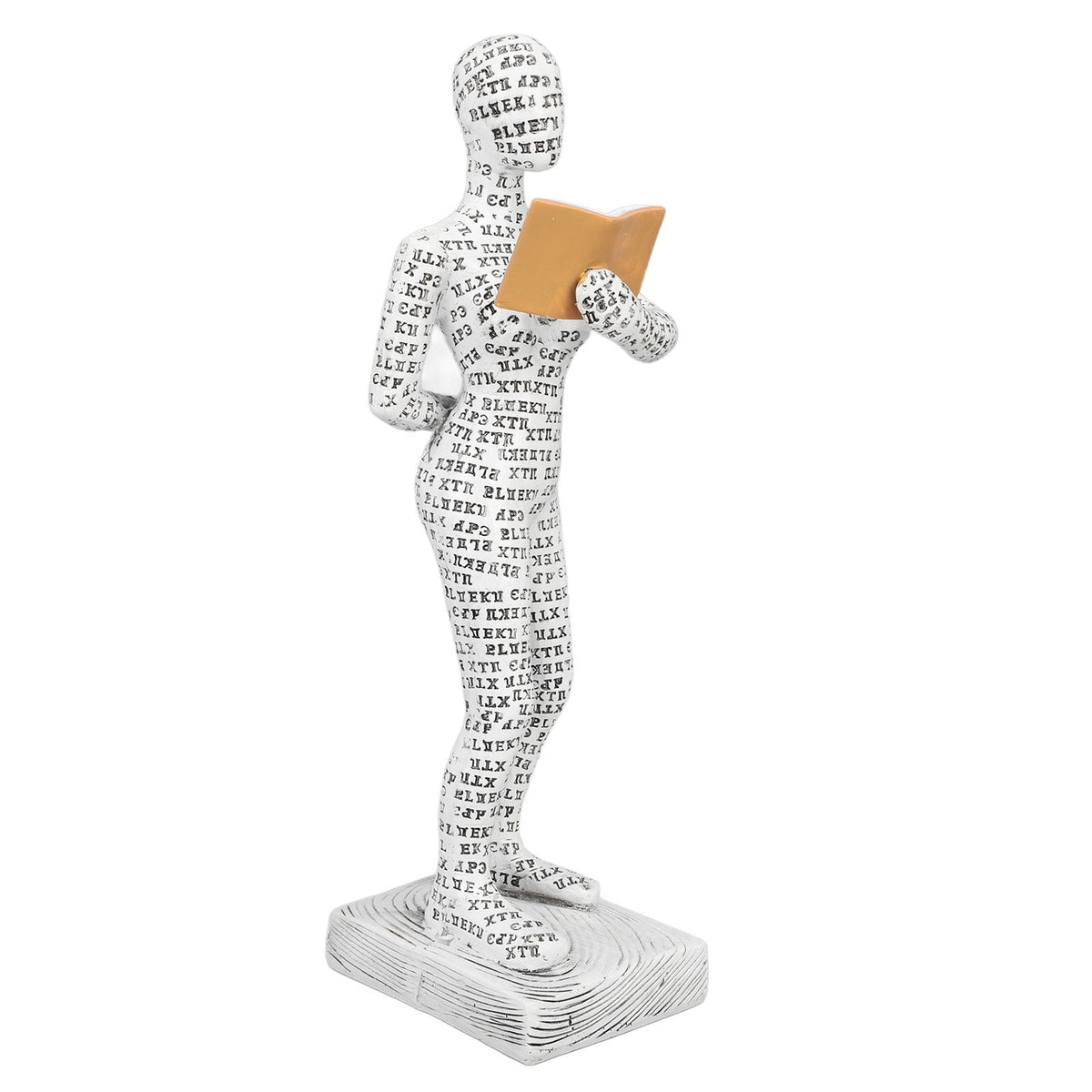 Women Thinker Statue Unique Resin Pulp Reading Women Figurine Decor for Home Office Library W310 12