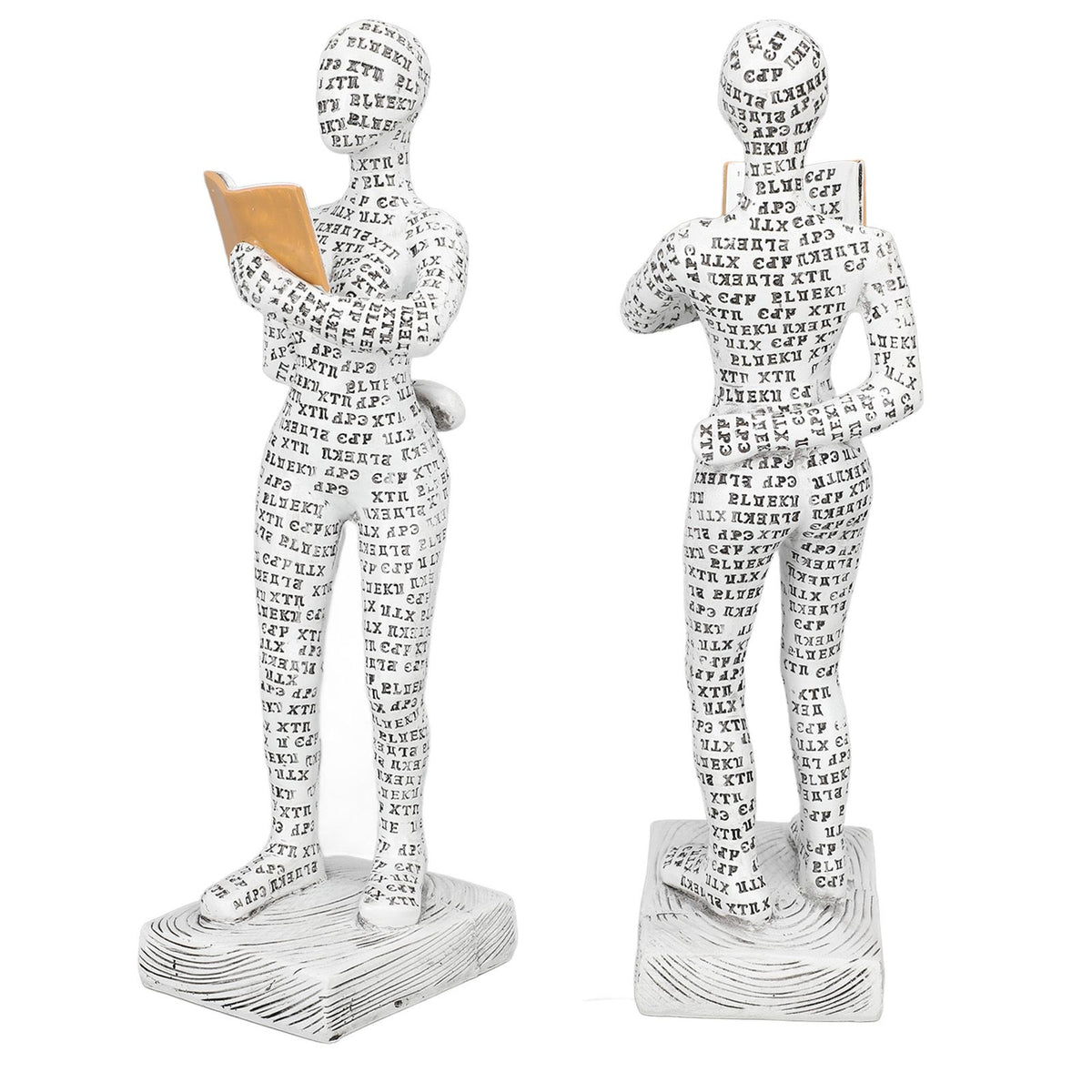 Women Thinker Statue Unique Resin Pulp Reading Women Figurine Decor for Home Office Library W310 12