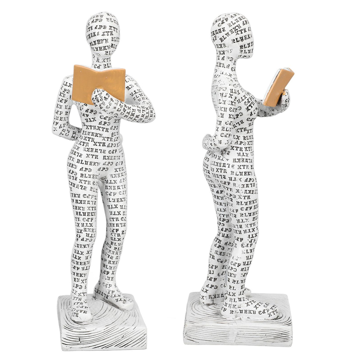 Women Thinker Statue Unique Resin Pulp Reading Women Figurine Decor for Home Office Library W310 12