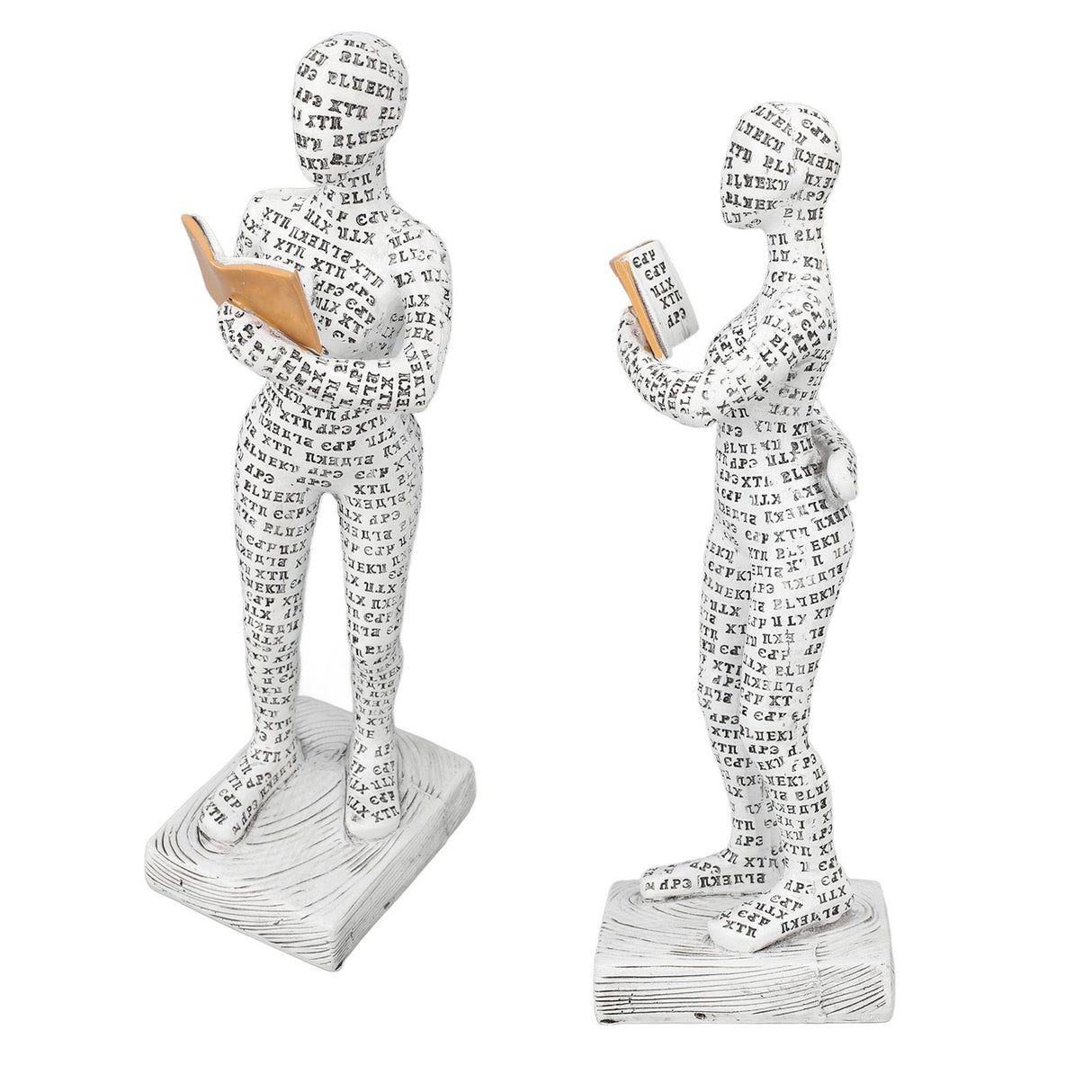 Women Thinker Statue Unique Resin Pulp Reading Women Figurine Decor for Home Office Library W310 12