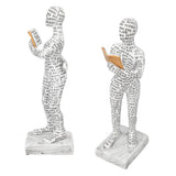 Women Thinker Statue Unique Resin Pulp Reading Women Figurine Decor for Home Office Library W310 12