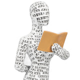 Women Thinker Statue Unique Resin Pulp Reading Women Figurine Decor for Home Office Library W310 12